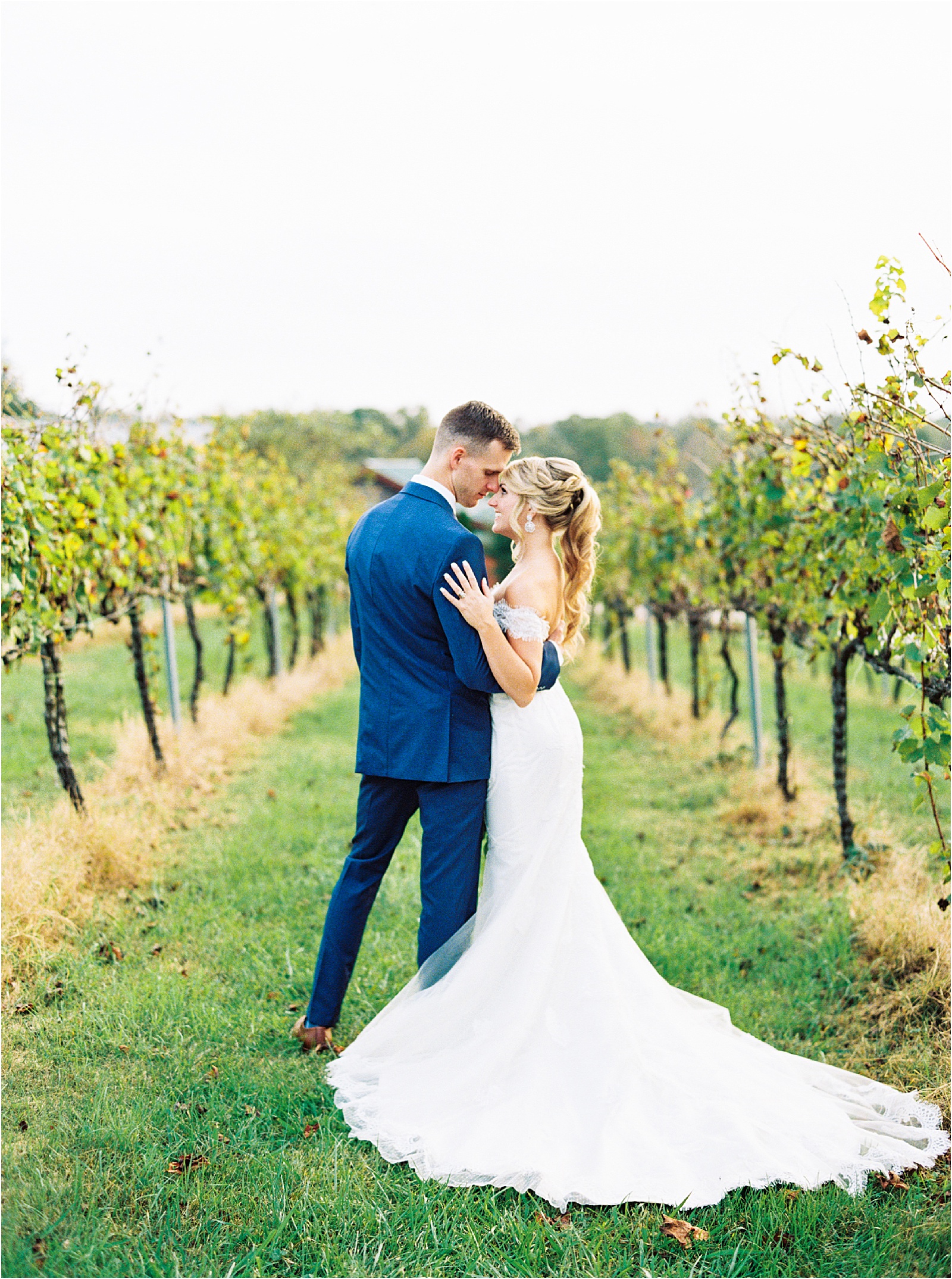 dusty blue wedding nc vineyard